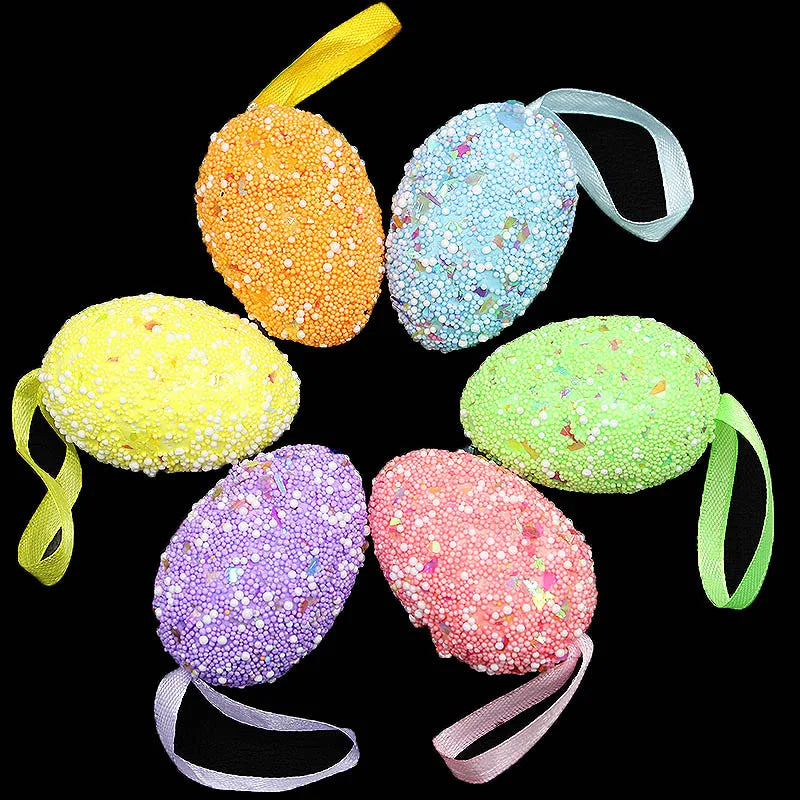 Easter Foam Eggs 6-Pack – Colorful DIY Party Decoration Pendants