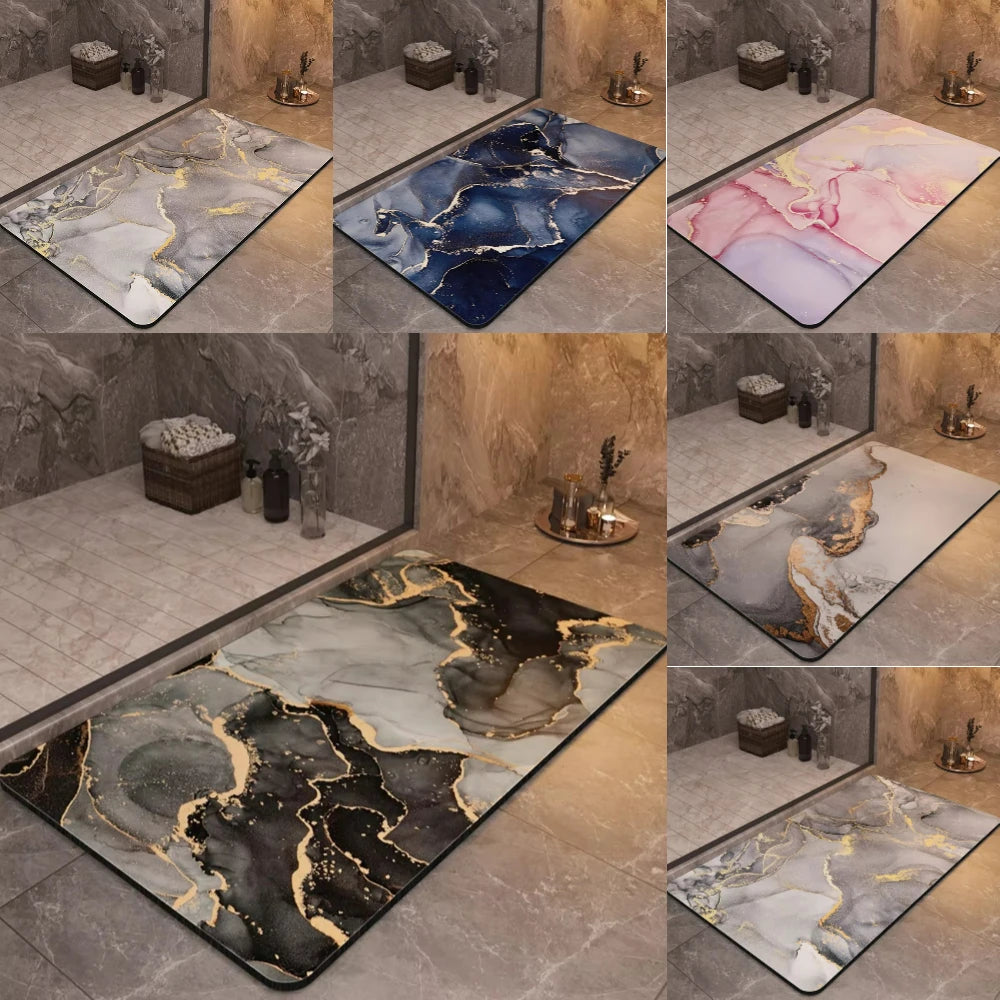 Anti-Slip Diatom Mud Bath Mat – Absorbent Quick Dry Shower Rug