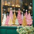 Christmas Tree Window Clings 3-Sheet PVC Snowflake Decals