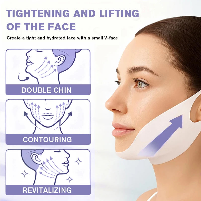 ROZINO V-Line Chin Lifting Gel Mask 5-Pack | Korean Skincare
