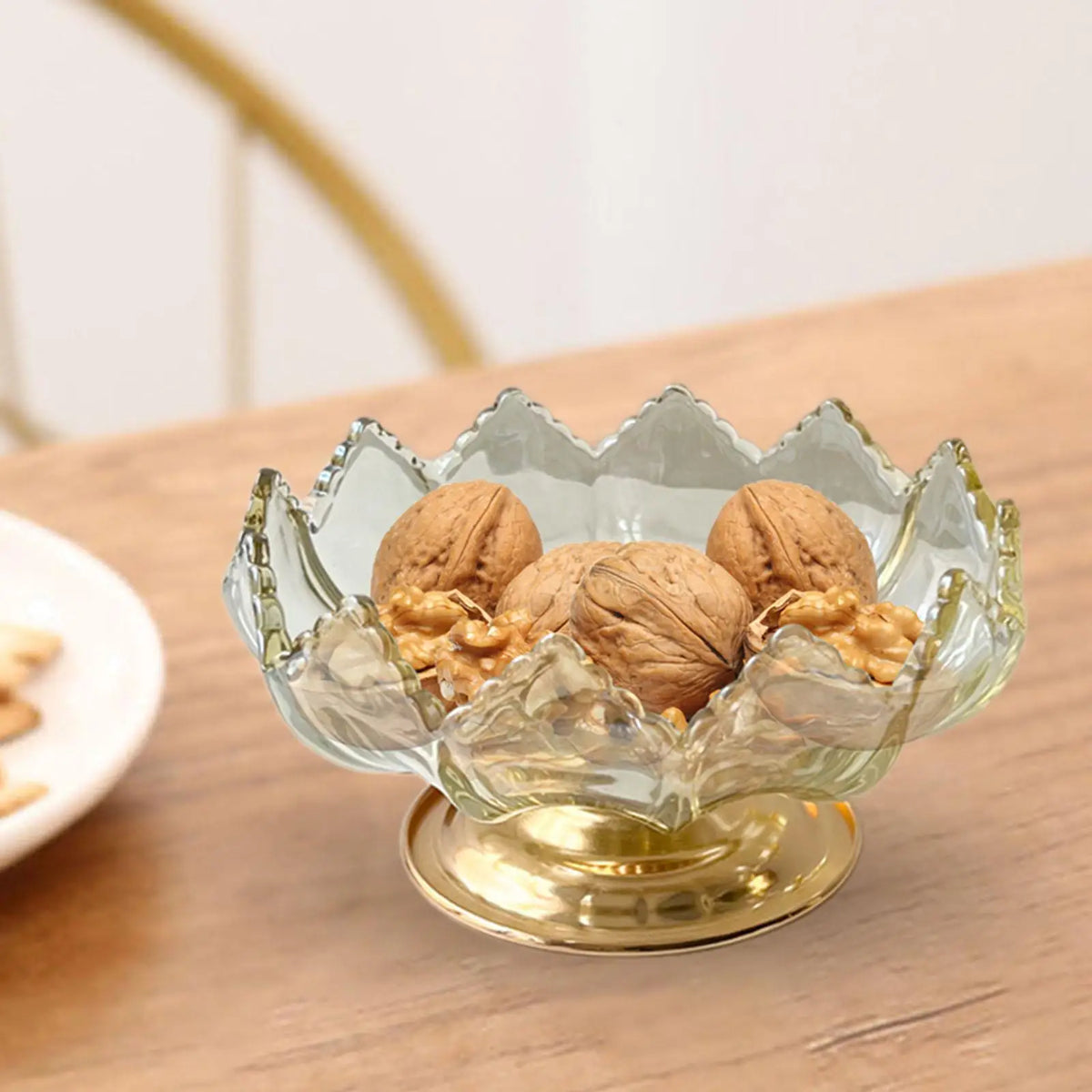 Kesoto Glass Fruit Bowl Tray – Elegant Table Centerpiece