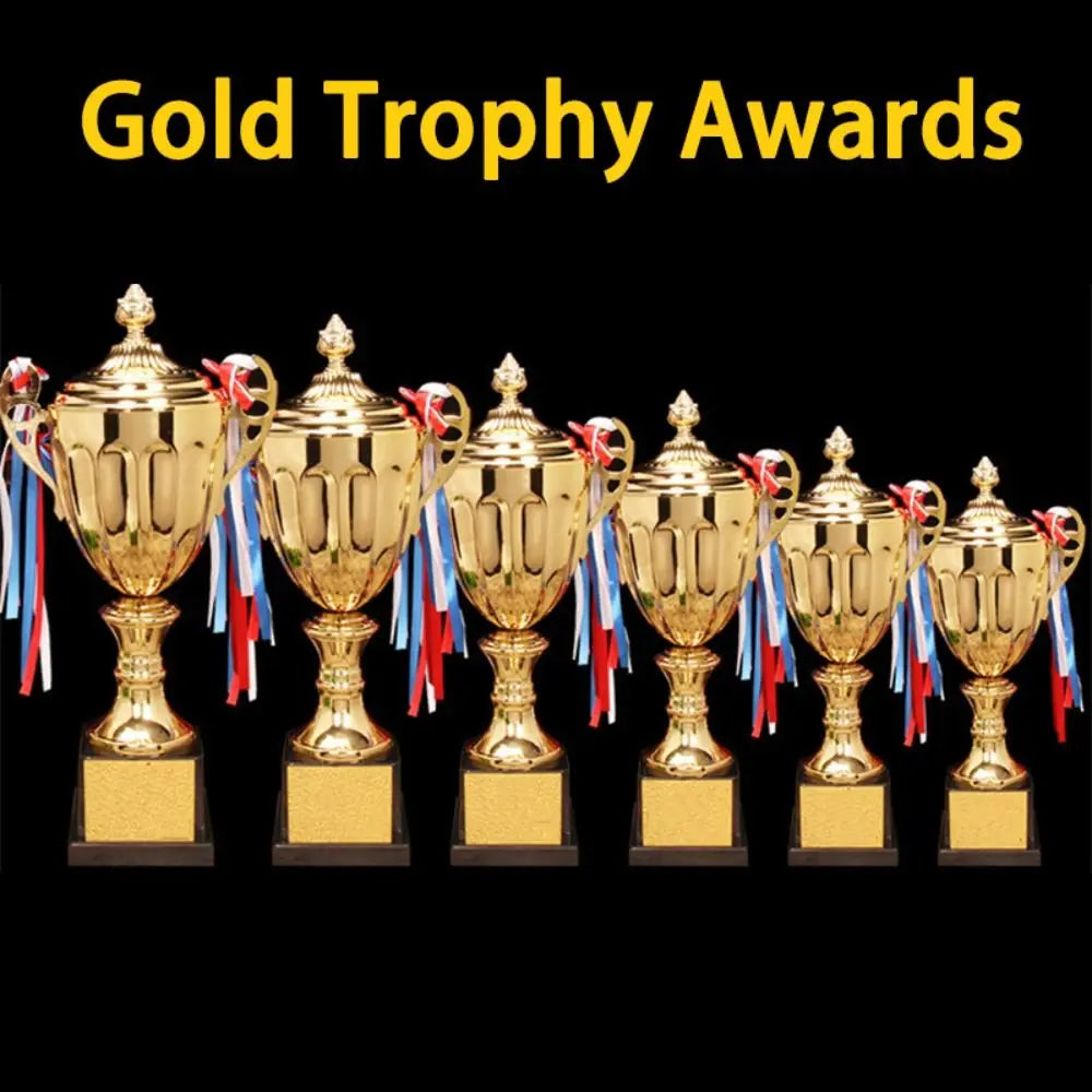 Gold Trophy Award Cup with Lid – Sports & Competition Prize