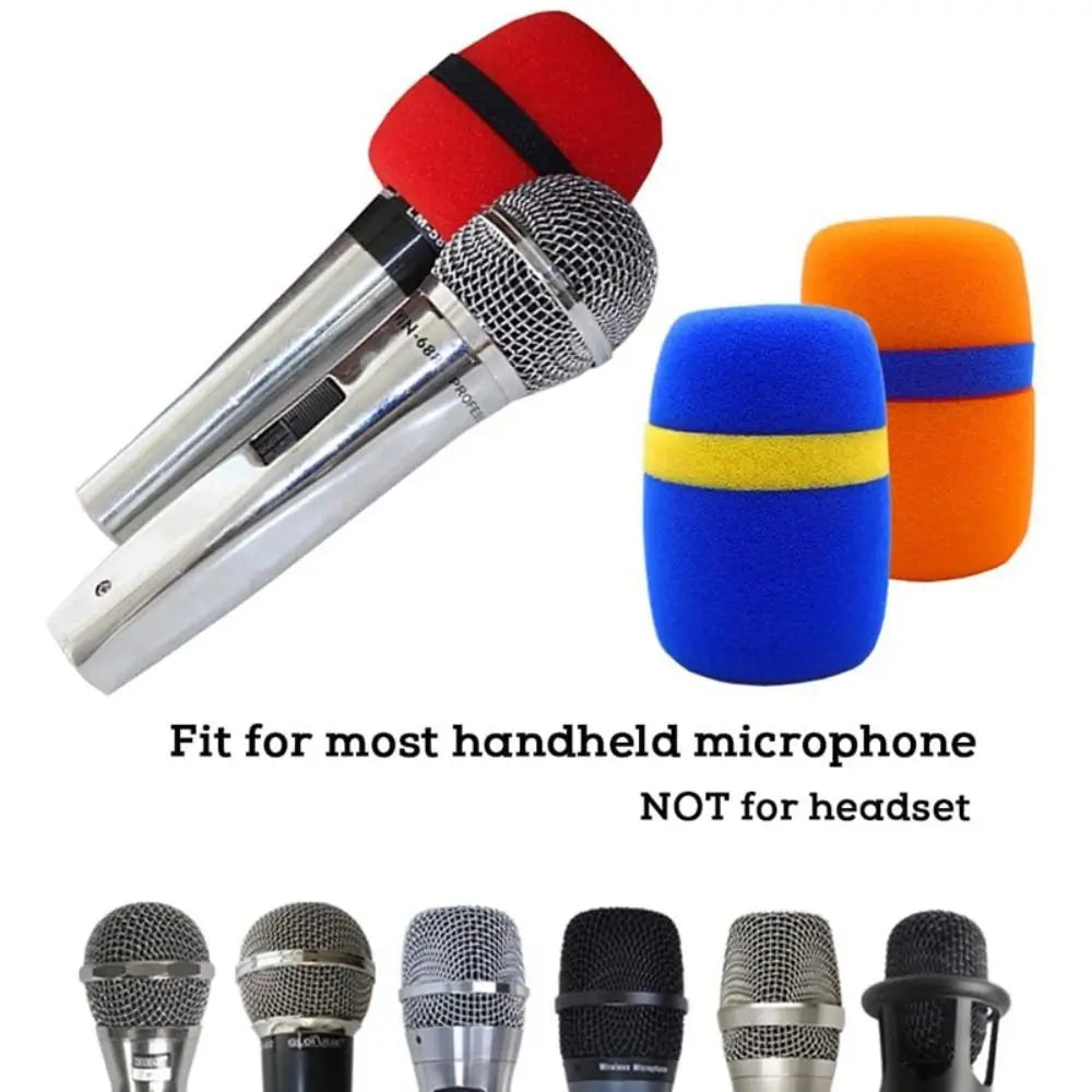 5-Pack Foam Mic Windscreen Covers – Studio, Karaoke & DJ