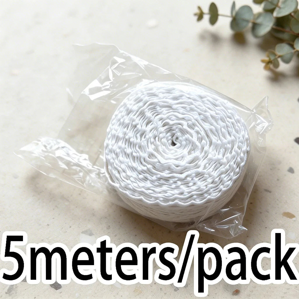 5M White Cotton Embroidered Lace Trim – DIY Sewing Ribbon