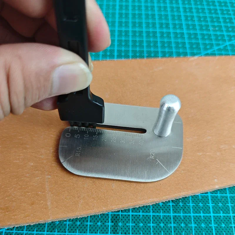 Stainless Steel Leather Pulling Board & Chisel Punching Aid Tool