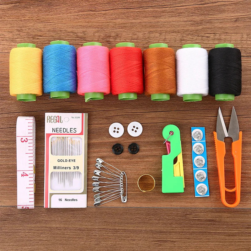 Portable 10-Piece Needle & Thread Sewing Kit | Mini Box Set