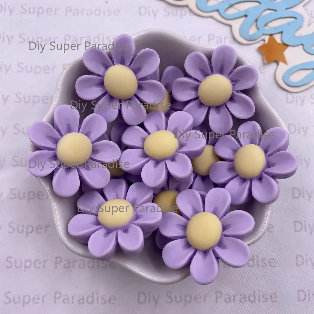 25mm Resin Kawaii Sunflower Flatback Figurines 10PCS – DIY Craft
