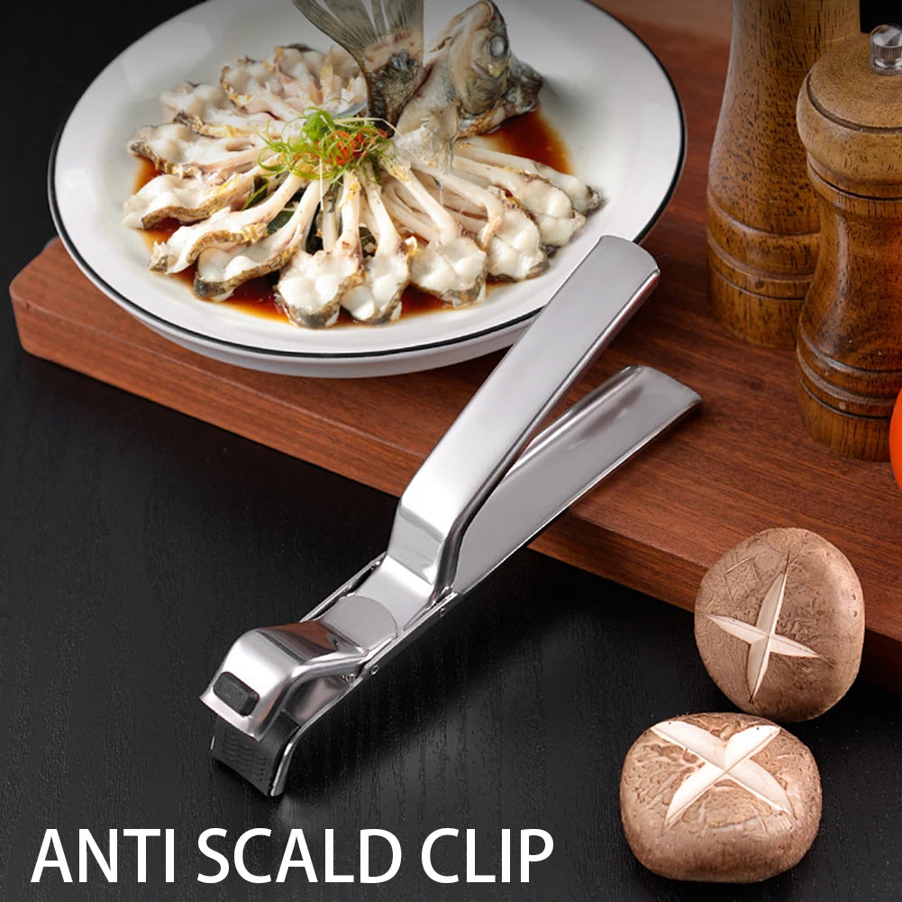 Stainless Steel Plate Gripper Clip | Heat-Resistant Kitchen Tool