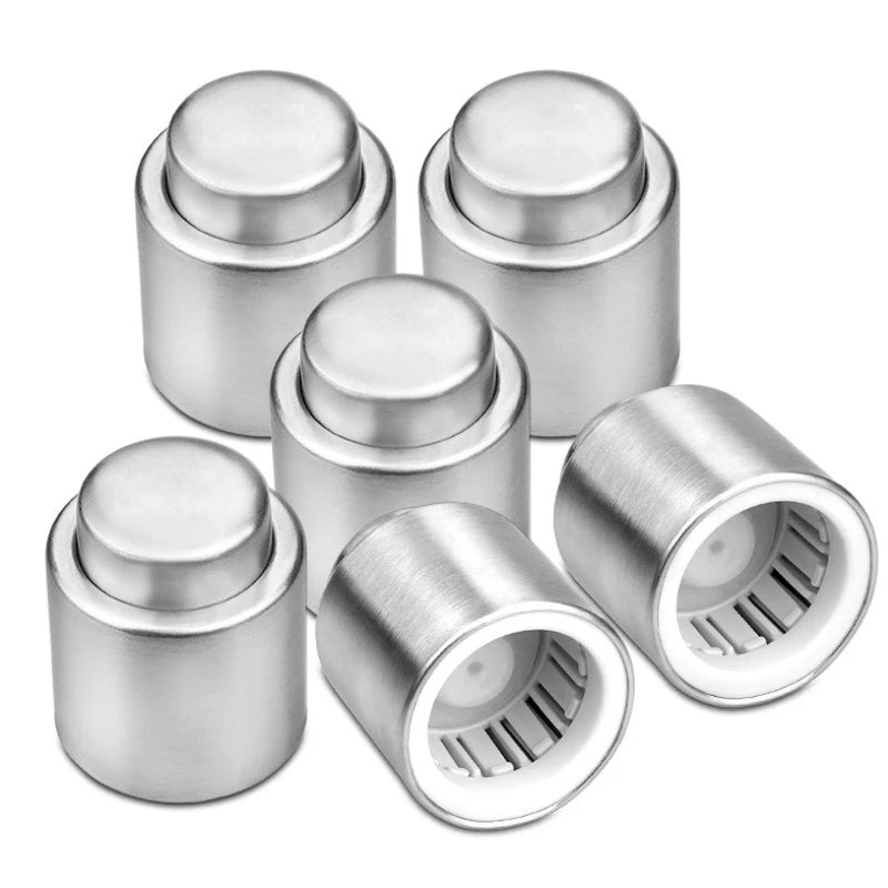 Stainless Steel Vacuum Wine Bottle Stopper – Keeps Wine Fresh