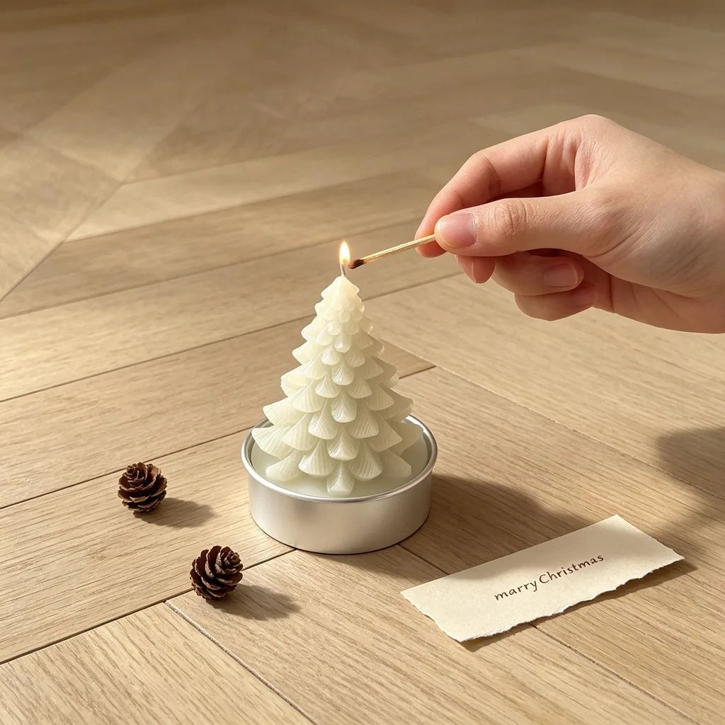 3D Christmas Tree Silicone Candle Mold – 4 Texture Styles