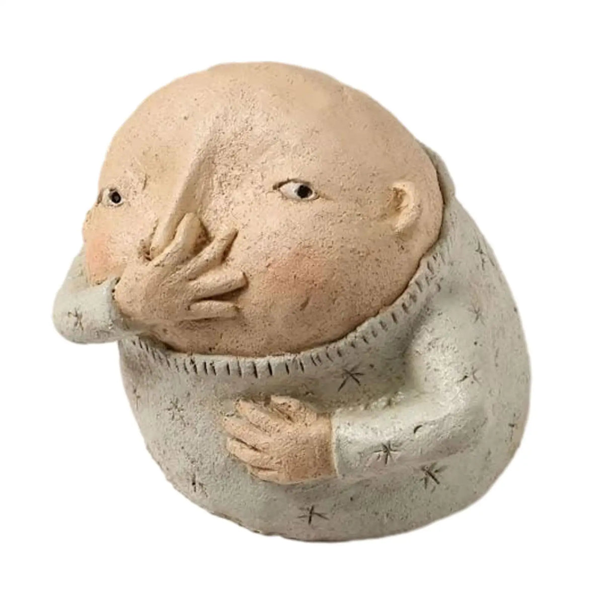 Funny Holding Nose Bathroom Statue | Humorous Resin Figurine
