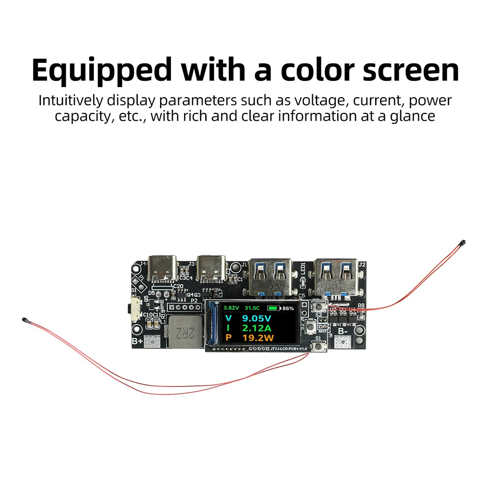 22.5W Power Bank Module – TFT Display & PD Fast Charging