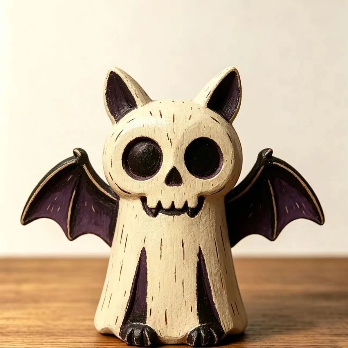 Halloween Wooden Figurines – Owl Ghost Pumpkin & Vampire Cat
