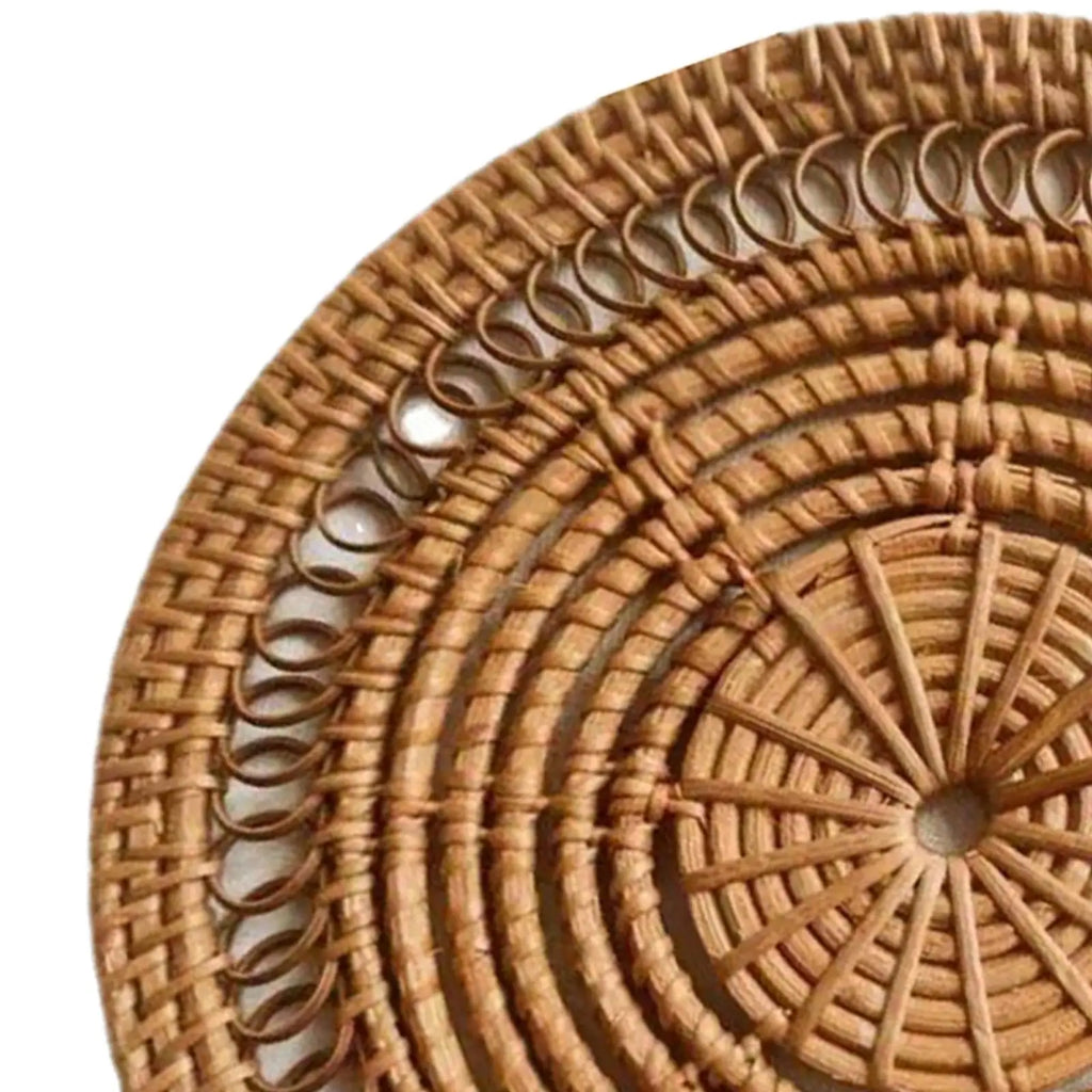 Handmade Rattan Wicker Wall Basket | Boho Farmhouse Décor