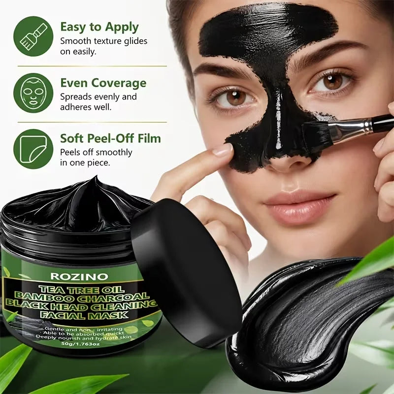 ROZINO Tea Tree Bamboo Charcoal Blackhead Cleansing Mask