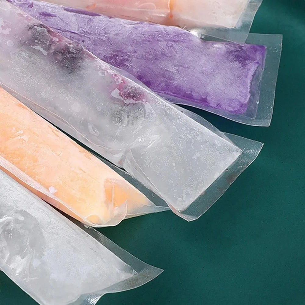 Disposable Popsicle Bags 50/100Pcs – Food Grade PE Ice Pop Molds