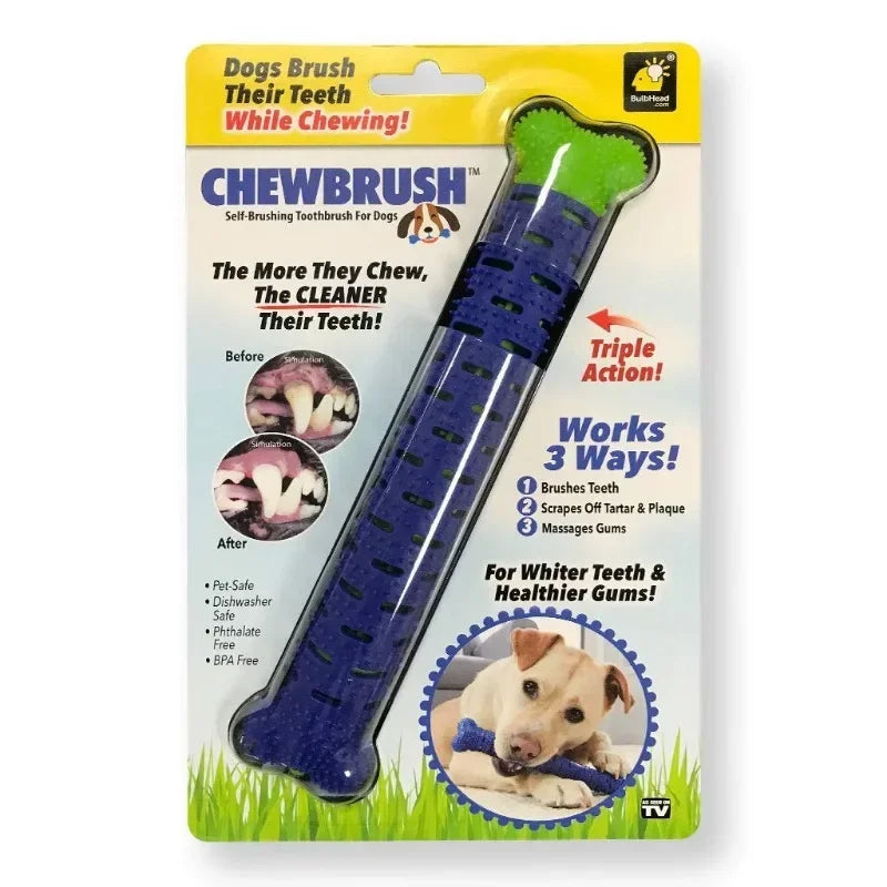 Dog Rubber Chew Toy – Bone Shape Teeth Cleaning Teething Stick