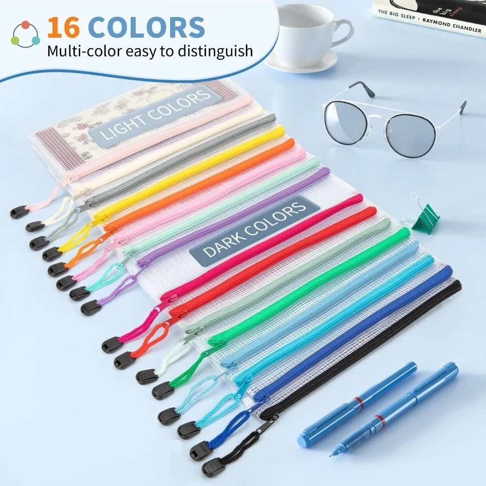 PVC Mesh Zipper Pouch – Waterproof Transparent Organizer