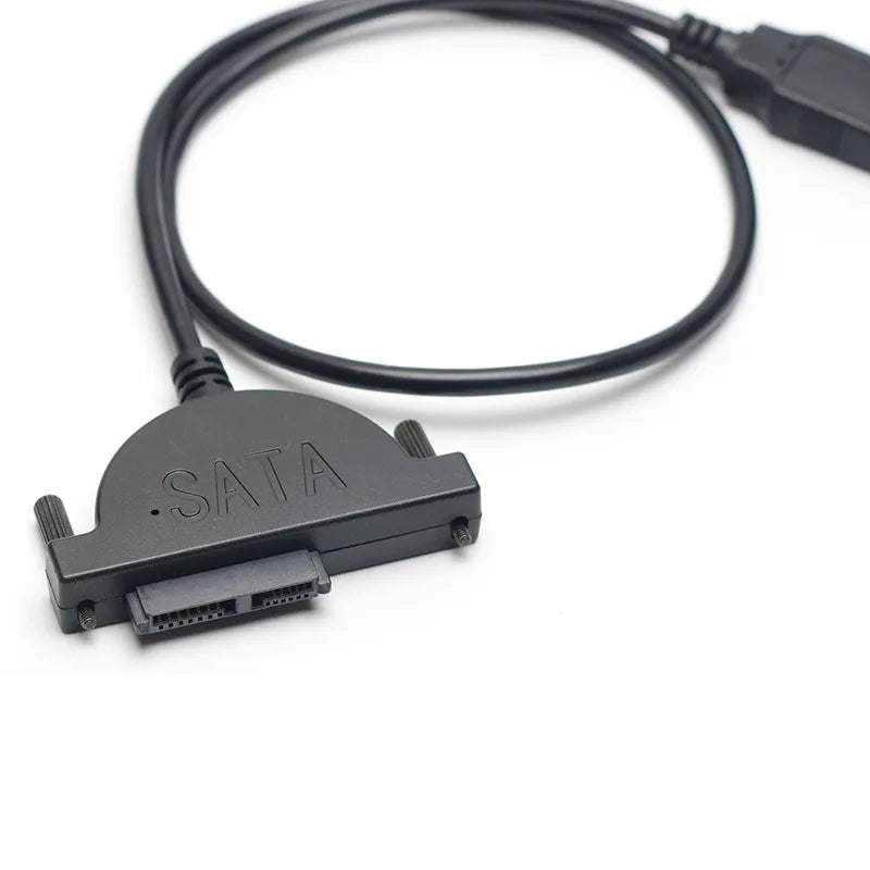 USB 2.0 to SATA 7+6 Pin CD/DVD-ROM Drive Adapter Cable