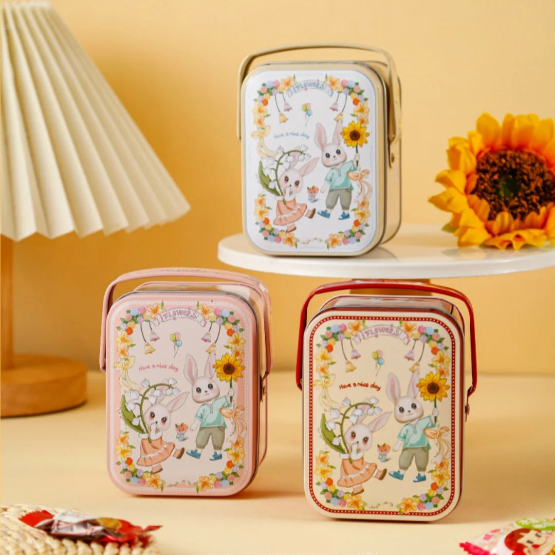 Rabbit Tinplate Gift Tin Box – Candy, Cookie & Wedding Favor