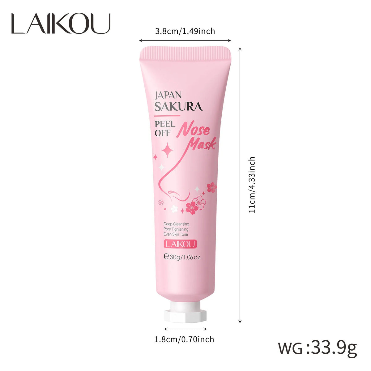 LAIKOU Sakura Peel-Off Nose Mask – Deep Cleanse & Pore Care
