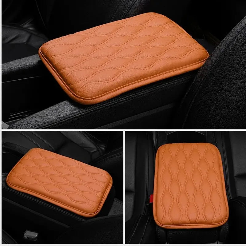 Universal PU Leather Car Armrest Pad Cover | Memory Foam Cushion