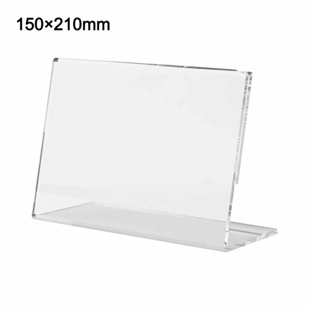 A4/A5 Clear Acrylic L-Type Table Sign & Menu Display Stand