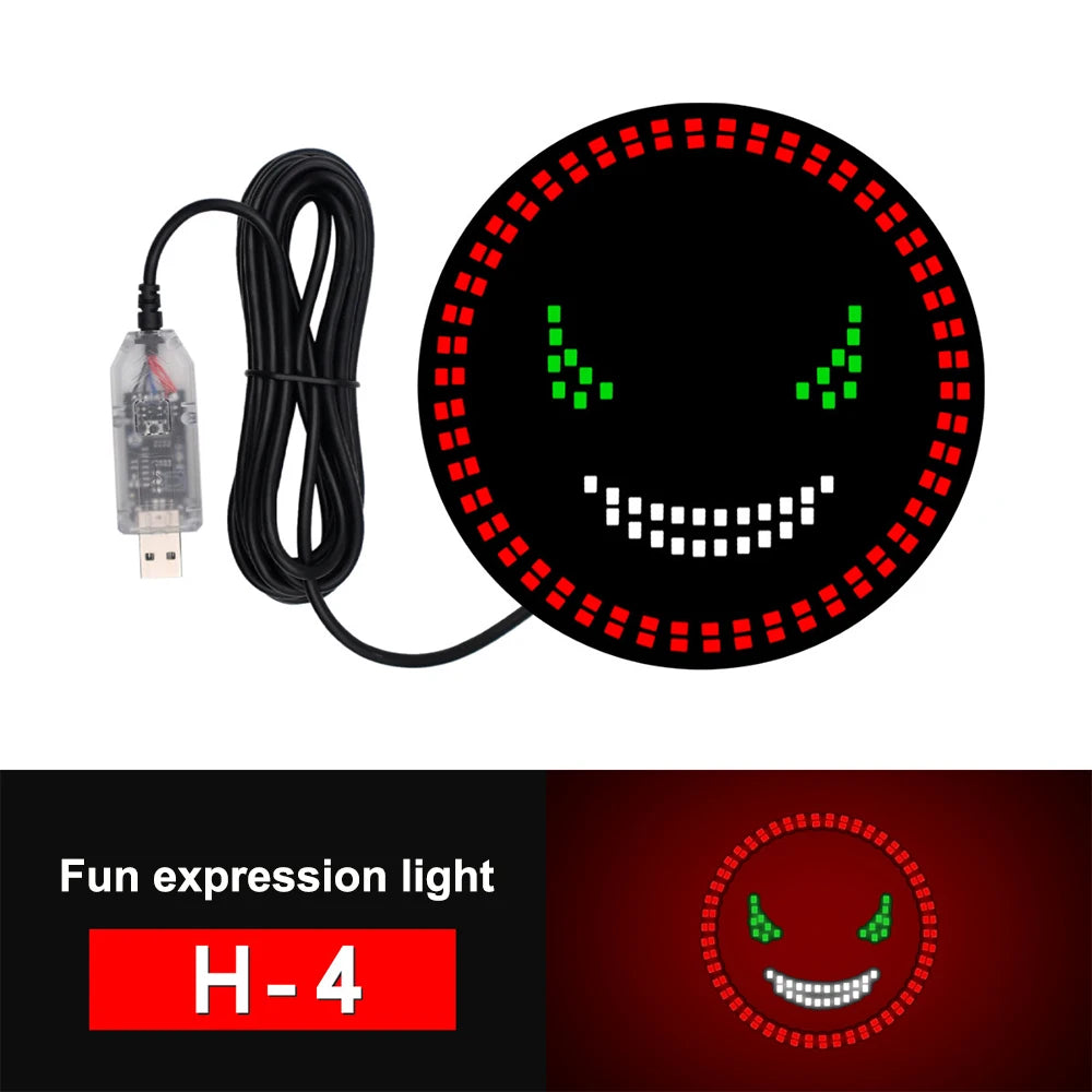 Car LED Pentagram Neon Ambient Light – 5V USB Interior Glow
