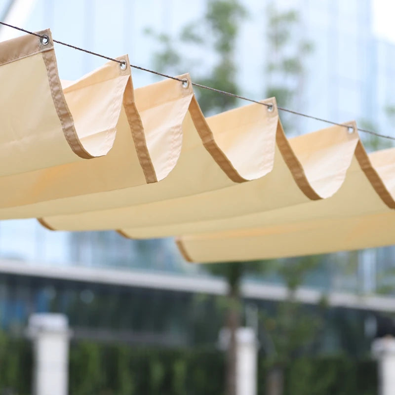 Waterproof Retractable Sunshade Sail – UV Block Garden Canopy
