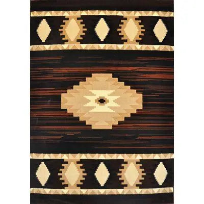 Southwestern Aztec Printed Area Rug – Non-Slip Rectangle Carpet