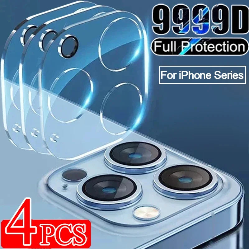 Tempered Glass Camera Lens Protector for iPhone 11–15 Series