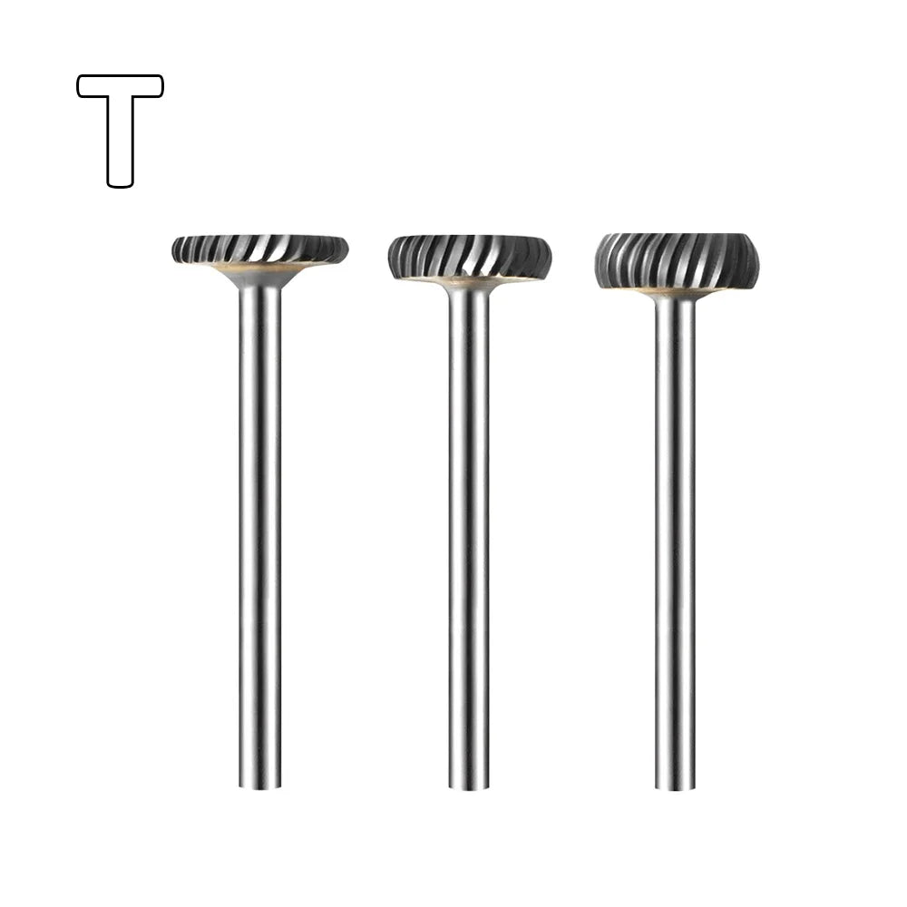 T-Shaped Carbide Tungsten Rotary Burr – 3mm Shank