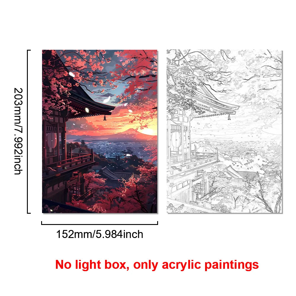 USB LED City Night Scene Light Picture – Wood Frame Wall Art