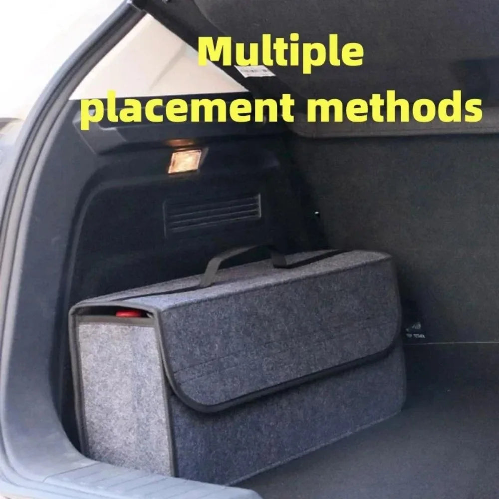 Large Anti-Slip Car Trunk Organizer with Compartments