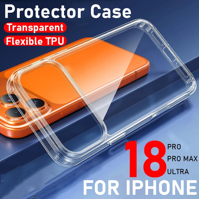 Clear Shockproof TPU Case – iPhone 18 Pro Max & 18 Ultra