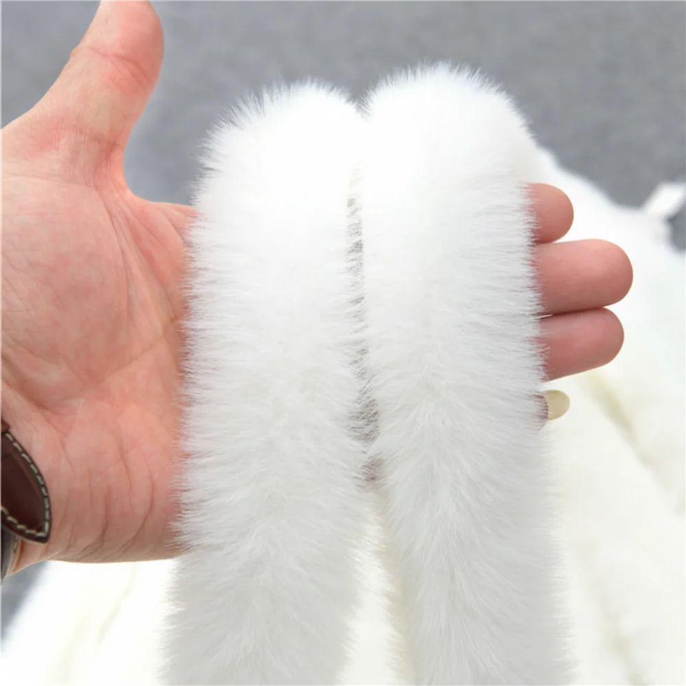 Faux Rabbit Fur Ribbon Trim 5cm×100cm – Fluffy Furry Tape