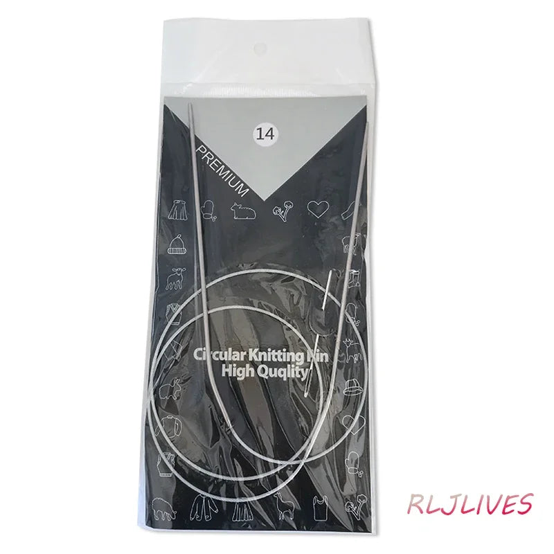 Stainless Circular Knitting Needles – 11 Sizes, 80cm