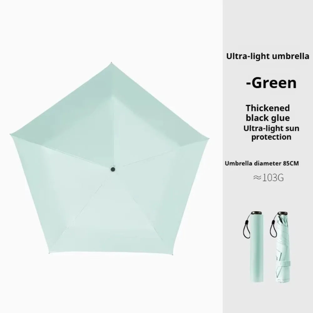 Foldable UV Protection Sun Umbrella – Ultra-Light 6-Rib Pencil