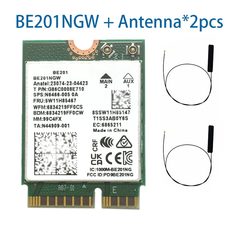 WiFi 7 BE201 Tri-Band M.2 CNVIO3 Wireless Card BT5.4 8774Mbps
