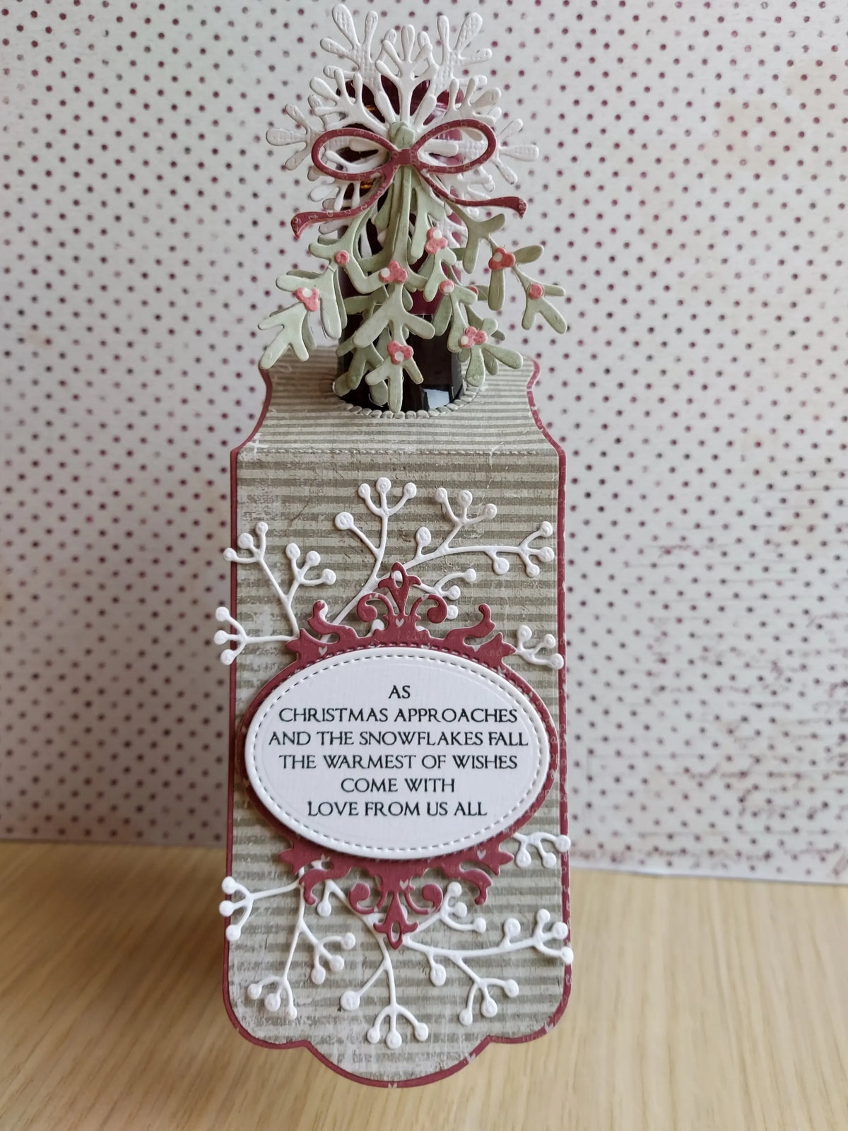 Wine Bottle Gift Tag Metal Cutting Die | DIY Scrapbooking