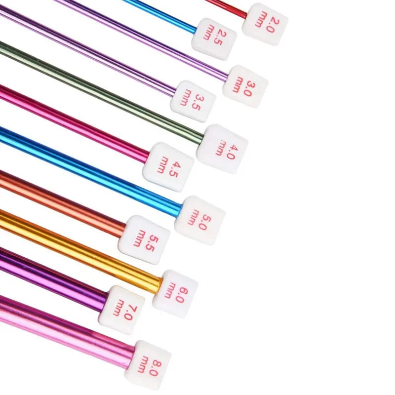 11-Piece Tunisian Crochet Hook Set – Aluminum 2–8mm