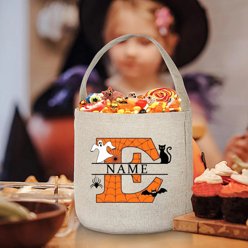Personalised Halloween Trick or Treat Bag – Kids Candy Tote