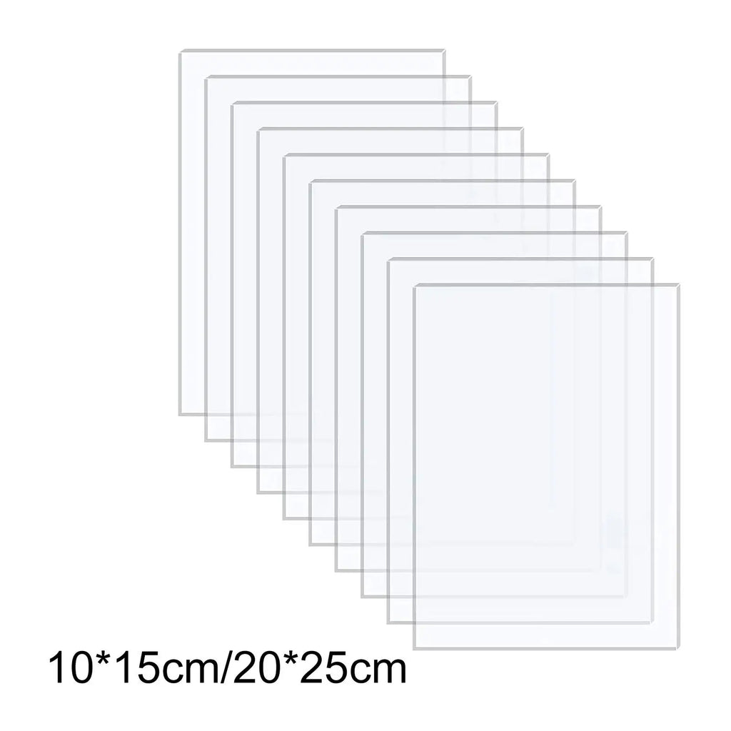 10-Pack Clear Acrylic Writable Photo Frame Replacement Boards