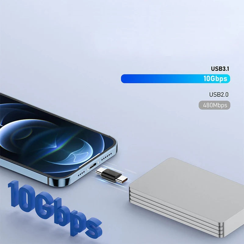 OULLX USB-C Male to Female Adapter – Charging & Data Transfer