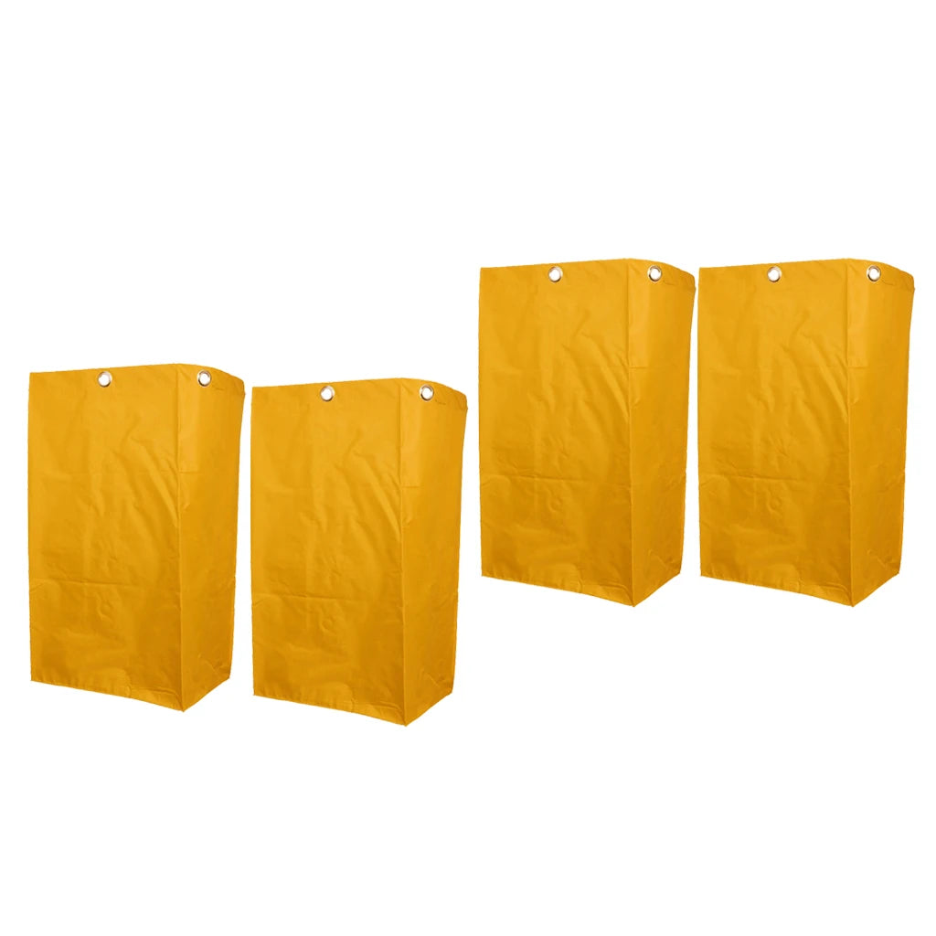 4-Pack Oxford Waterproof Janitorial Cleaning Cart Bags – Yellow