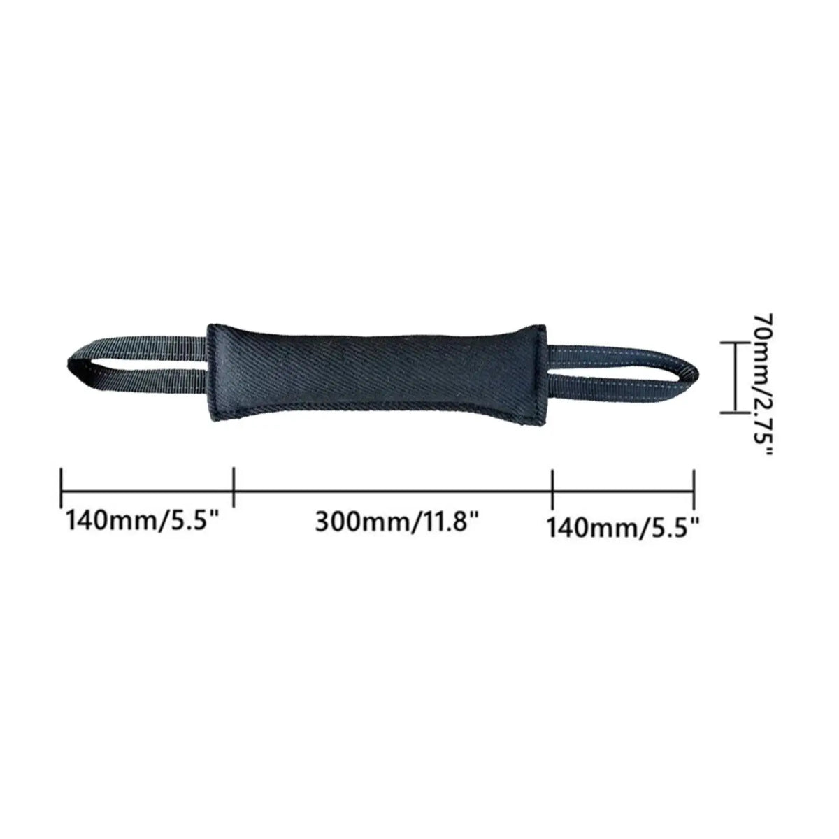 Dog Tug Toy Double Handles – Durable Linen Bite Pillow