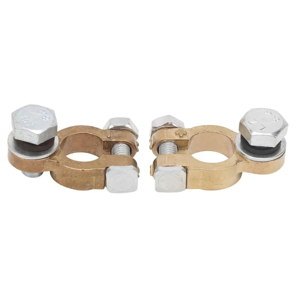2-Pack Brass Heavy Duty Battery Terminal Top Post Connectors