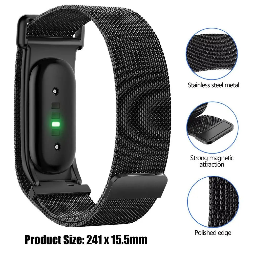 Stainless Steel Magnetic Mesh Watch Band for Fitbit Air
