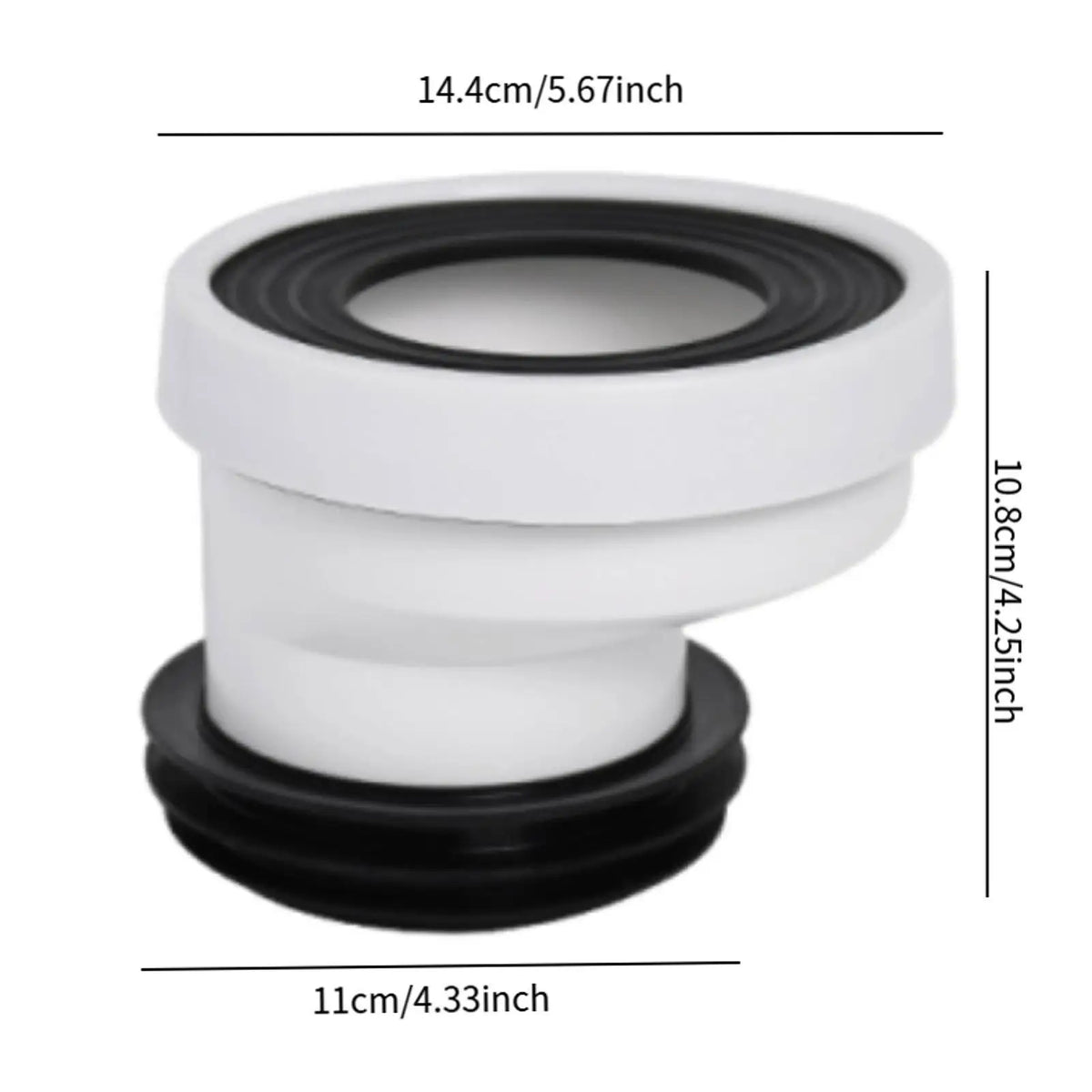 Offset Toilet Flange PP Rubber Leakproof Extension Connector