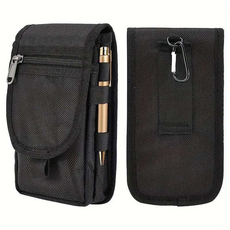 Canvas Crossbody Phone Waist Bag – Flip Top Belt Pouch